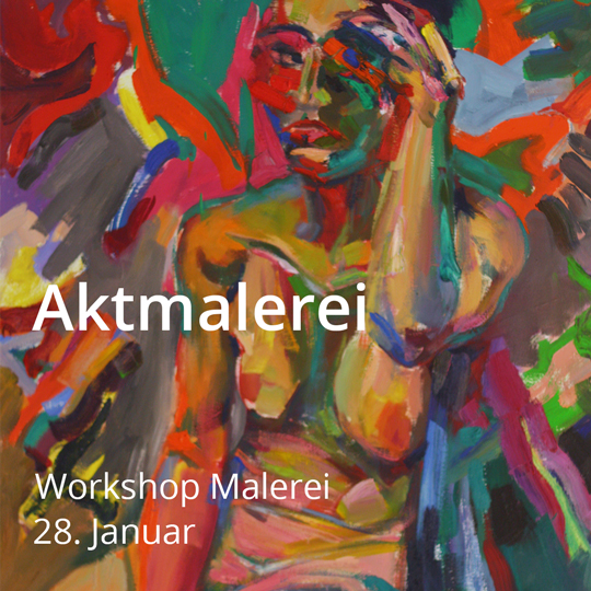 Workshop Aktmalerei. Am 28. Januar 2024.